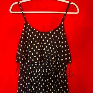 Elle Black and White Polka Dot Dress Size M
